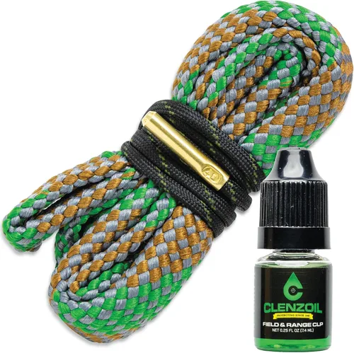 Vista 12 de Clenzoil Cobra Bore Cleaner – Pull-Through Gun Barrel Cleaning Tool – Brass Brush Embedded in Cotton Bore Rope – Reusable & Washable – Includes CLP