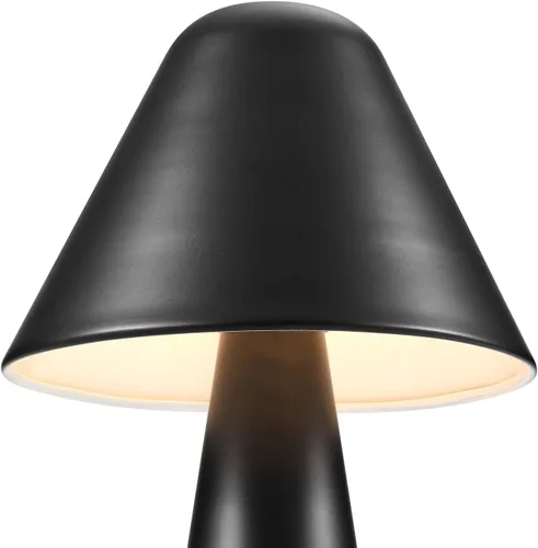 Vista 4 de Modway EEI-6529-BLK Jovial - Lámpara de mesa de metal con forma de hongo, color negro