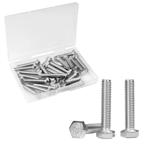 Vista 9 de 25 Piezas M6 Tornillos Hexagonales M6-1.0 x 16mm Tornillo de Cabeza Hexagonal 304 Acero Inoxidable M6-1.0mm Tornillos Hexagonales Tornillos