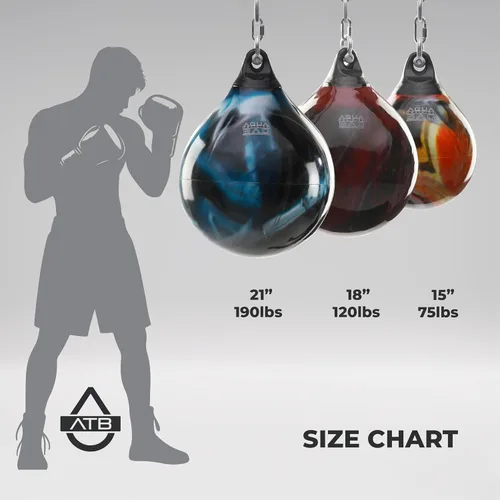 Vista 5 de Bolsa de entrenamiento Aqua Training Bag, saco de boxeo pesado de 18" y 120 libras