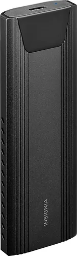 Vista 3 de Insignia Carcasa SSD M.2 NVMe a USB-C 3.2 Gen 2, con adaptador USB-A, carcasa de disco duro externo de alta velocidad para computadoras portátiles