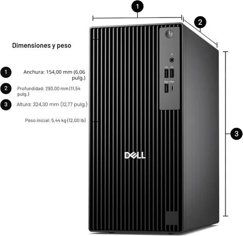 Vista 5 de Dell Computadora de escritorio Tower para negocios y hogar, OptiPlex de próxima generación, procesador Intel de 4 núcleos de 14ª generación, 8 GB