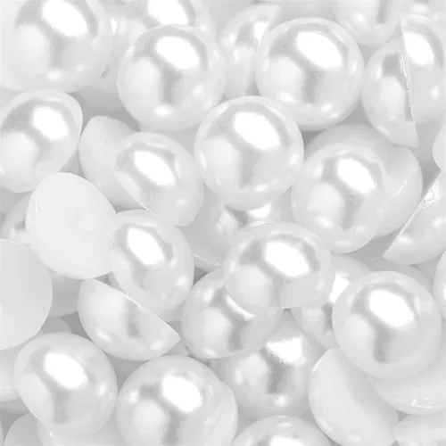 Vista 13 de 5000 PIEZAS de 4mm de Perlas Planas para Artesanía Oro, Perlas de Media Ronda de Imitación a Granel para Proyectos de Manualidades, Perlas de Parte