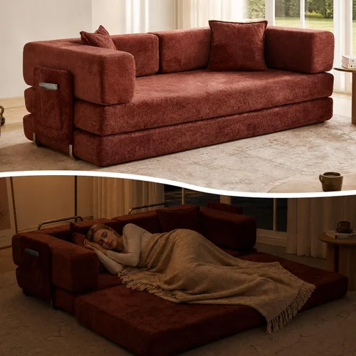 Vista 11 de Sofá cama sin hueso de 78.8 pulgadas para sala de estar, sofá