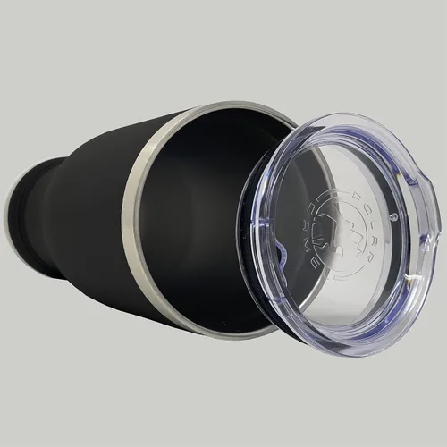 Vista 2 de LaserGram Taza Pilsner aislada al vacío de 14 onzas, Virgen de Guadalupe, grabado personalizado incluido (negro)