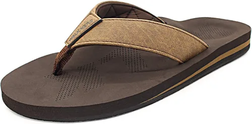 Vista 4 de Men Sandals Flip Flop with Orthotic Arch Support Athletic Slide Sandals for Men with Soft Cushion Footbed