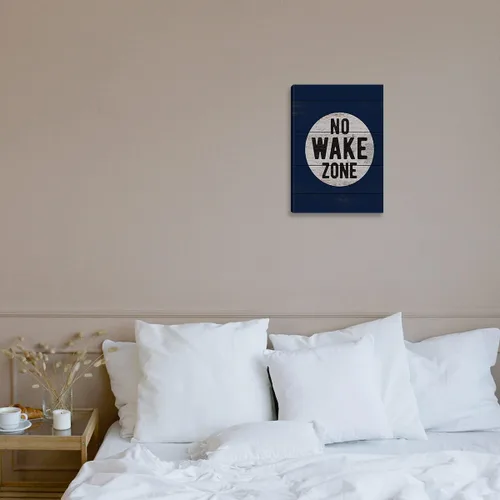 Vista 5 de No Wake Zone - Impresiones artísticas de pared para decoración de lienzo con temática de lago, impresiones artísticas de pared, baño, dormitorio