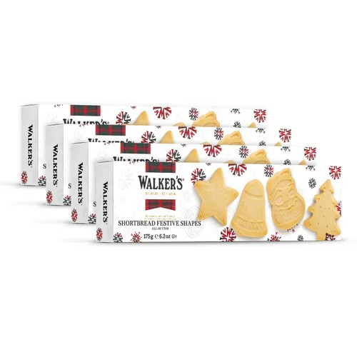 Vista 8 de Walker's Shortbread - Mini galletas navideñas en forma de árbol de Navidad, galletas de mantequilla pura, caja de 5.3 onzas Forma de árbol