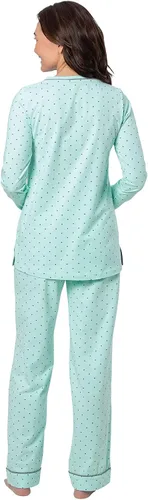 Vista 36 de PajamaGram Pijamas para mujer - Conjuntos de pijamas para mujer, camiseta sin botones, 100% algodón