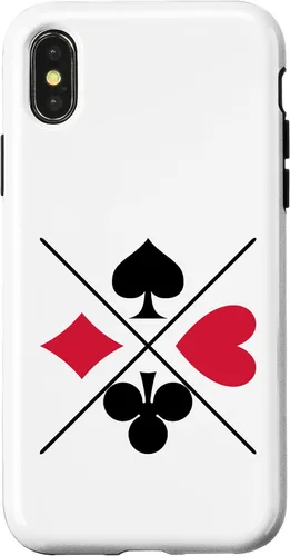 Vista 5 de Funda para iPhone 16 Poker Card Game Symbols Spades Check Cross Heart Games Cards Case