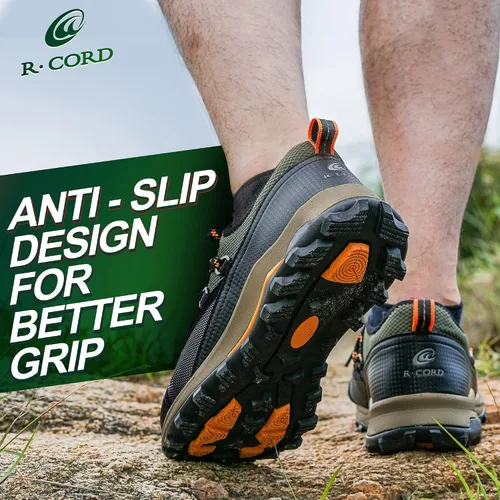 Vista 8 de R CORD Hiking Shoes for Men Low Top Waterproof Mens Hiking Shoes Trekking Trails Outdoor Backpacking Mountaineering Shoes