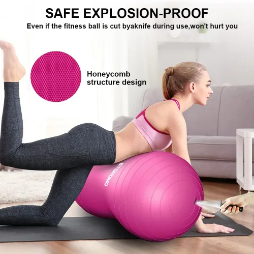Vista 3 de pelota con forma de cacahuate, no se rompe, asiento activo para niños, para trabajo de parto, terapia, niños con TDAH – Bola de parto ecológica