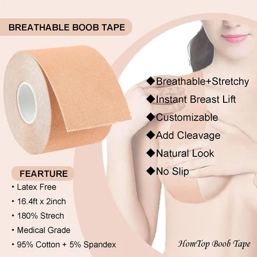 Vista 4 de Sujetador adhesivo adhesivo sin tirantes, sujetador adhesivo fuerte con cubiertas para pezones, sujetador invisible push up para tallas A-E Cup