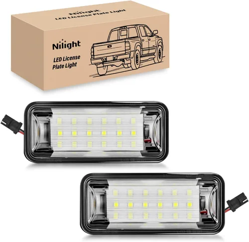 Vista 16 de Nilight Luces de placa de vehículo, lente transparente, luz blanca, 6000K, paquete de 2 unidades Transparente Durango 2014-2023
