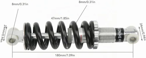 Vista 7 de 1 par amortiguador de suspensión accesorios de motocicleta para bicicleta eléctrica Scooter ATV powersports choques choque