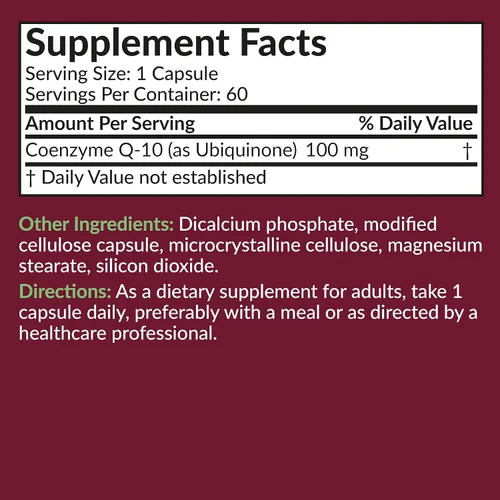 Vista 6 de Futurebiotics CoQ10 Producción de Energía Celular de 100 MG, 60 Cápsulas Vegetarianas