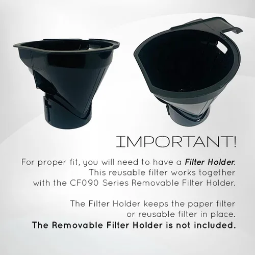 Vista 6 de Paquete de 2 filtros reutilizables originales de repuesto OEM para barra de café Ninja Sistema térmico de vidrio compatible con todos los modelos