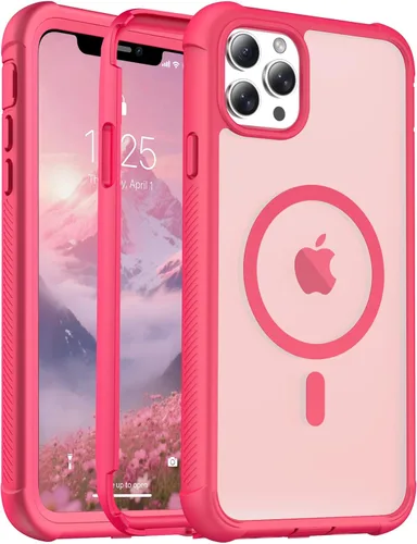 Vista 115 de jaroco - Funda magnética compatible con MagSafe para iPhone 11 de 6.1 pulgadas; protección de grado militar contra caídas, de doble capa
