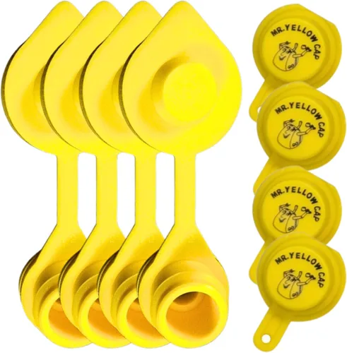 Vista 24 de 25 tapas de ventilación amarillas para bidones de gasolina de plástico y de metal, kit de ventilación para bidones de gasolina Blitz, tapas