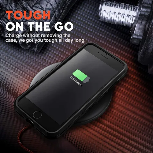Vista 4 de NTG Funda protectora delgada a prueba de golpes diseñada para iPhone SE 2022/iPhone SE 2020, resistente y ligera, delgada protectora para iPhone