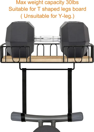 Vista 5 de TJ.MOREE Soporte para tabla de planchar de metal para colgar en la pared, para plancha y tabla de planchar, decoración de cuarto de servicio