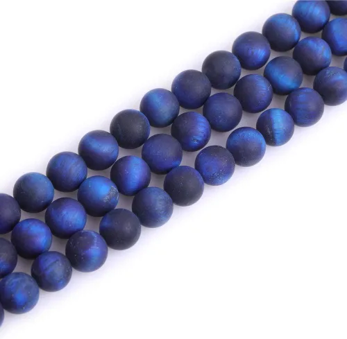 Vista 64 de Cuentas espaciadoras redondas de ágata negra esmerilada mate mate de 0.157 in para fabricación de joyas de 15 pulgadas