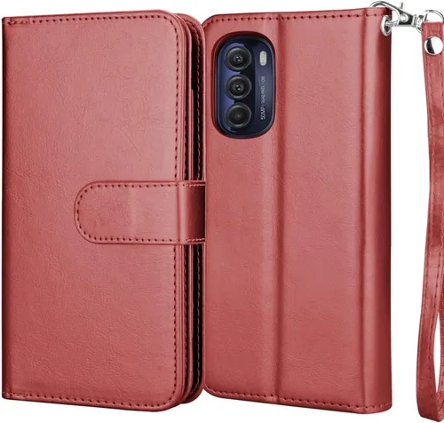 Vista 7 de Njjex Funda tipo cartera para Motorola Moto G Stylus 2022 5G, para Moto G Stylus 2022 5G, [9 ranuras para tarjetas] Funda de piel sintética