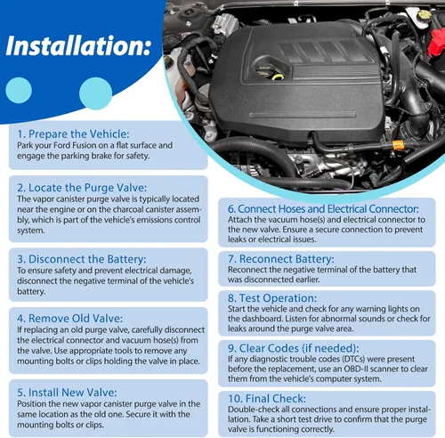 Vista 5 de Válvula de purga para lata de vapor Compatible con Ford Fusion 1.5L 2017-2020 HG9Z9D289F HG9Z-9D289-F HG9Z-9D289-A HG9Z-9D289-C 994-917