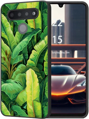 Vista 12 de Funda protectora duradera para LG Stylo 6 para LG Stylo 6 2020 6.8 pulgadas, diseño de hojas de aguacate