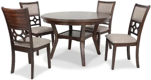 Vista 12 de New Classic Furniture Mitchell - Mesa de comedor, color beige y marrón