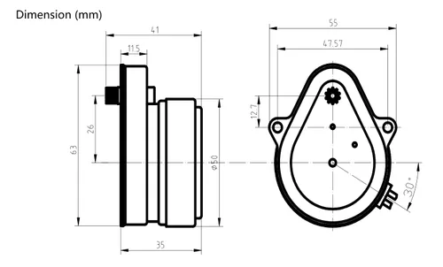 Vista 6 de MD10 - Reemplazo para motor Honeywell 802360JA utilizado en V8043-V8044, válvula de zona de 24 VCA