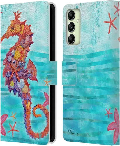 Vista 10 de Head Case Designs Officially Licensed Paul Brent Agate Mermaid Coastal Leather Wallet Case Compatible with Samsung Galaxy A14 5G