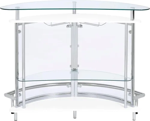 Vista 8 de Mueble para bar con frontal de acrílico, Metal, Blanco