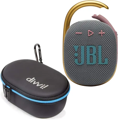Vista 12 de JBL Altavoz Bluetooth portátil Clip 4 (negro) + paquete con divvi! Funda protectora rígida (negro)