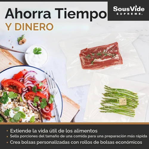 Vista 5 de Sous Vide Supreme Sellador al vacío VS007 - Conservador de alimentos - Ideal para cocinar al vacío - Fácil de usar - Modo de alimentos secos