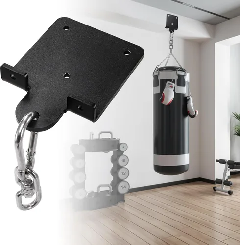 Vista 6 de WUWEOT Percha para bolsas pesadas, soporte resistente para bolsa de boxeo, rotación de 360°, soporte de gancho de madera para entrenamiento