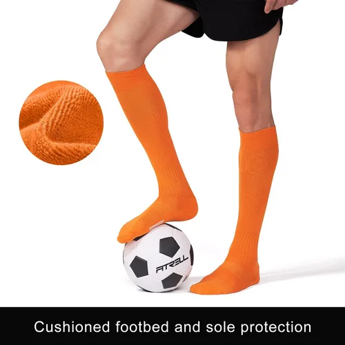 Vista 5 de FITRELL Paquete de 23 calcetines de fútbol para jóvenes, niños y adultos, calcetines de béisbol y softbol para hombres, mujeres, niños y niñas