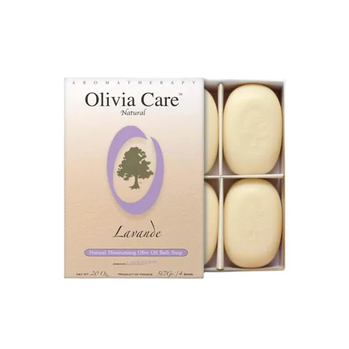 Vista 6 de Olivia Care Bath & Body Bar - Jabón de té verde, paquete de 4 cajas de regalo, orgánico, vegano y natural, contiene aceite de oliva, reparaciones