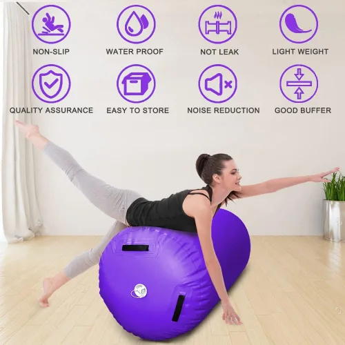 Vista 5 de GLANT Colchoneta inflable redonda para entrenamiento de gimnasia AirSpot