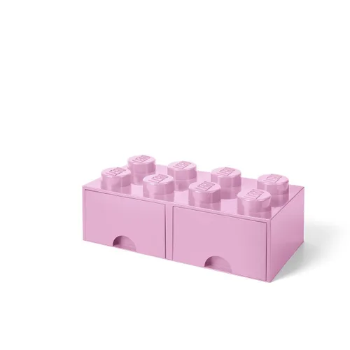 Vista 6 de Lego - Caja en forma de bloque tipo Lego, 4 perillas, 1 caja, apilable, caja de almacenamiento Caja de almacenamiento apilable con tapa