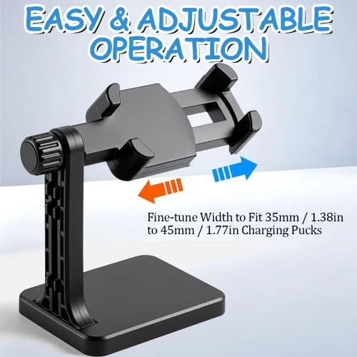 Vista 3 de Soporte de cargador ajustable para reloj inteligente, soporte de carga universal para reloj de escritorio con ranura de almacenamiento para cable