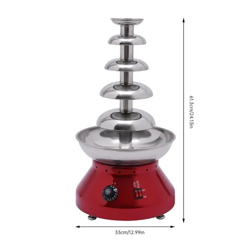 Vista 2 de Fuentes de chocolate, máquina de fuente para derretir chocolate, capacidad de 7 libras, fuente eléctrica de fondue de chocolate, máquina de fuente