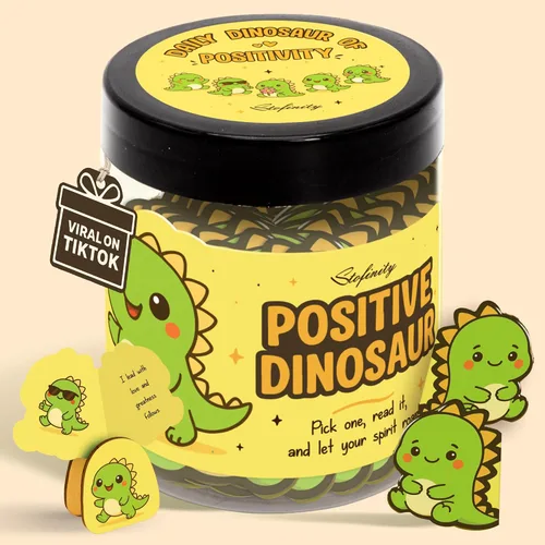 Vista 18 de Stofinity Tarro de 60 tarjetas de afirmación de pepinillos positivos – Regalo de aliento, positividad y apoyo emocional para niñas adolescentes