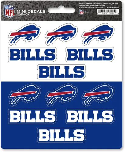 Vista 13 de FANMATS NFL - Juego de calcomanías unisex para adolescentes, mini paquete de 12