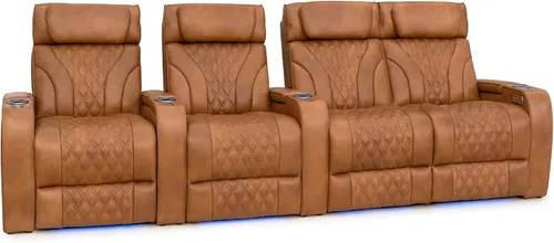 Vista 10 de Seatcraft Luminis LT - Asiento de cine en casa, reclinable, color rojo