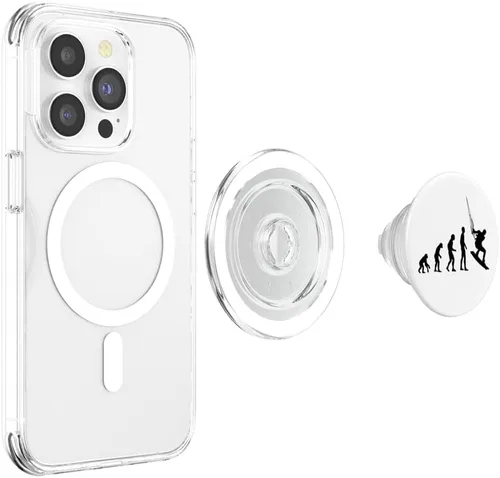 Vista 4 de Kitesurf Evolution Kitesurfing Kitesurfer Funny PopSockets MagSafe PopGrip for iPhone