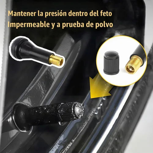 Vista 4 de Mandark 20 vástagos de válvula de neumático TR413 para automóvil, vástagos de válvula automotriz a presión, orificios de llanta sin cámara de 0.453
