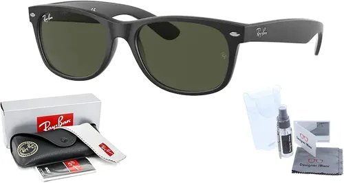Vista 2 de Ray-Ban RB2132 NEW WAYFARER - Gafas de sol para hombres y mujeres + paquete con kit de cuidado de gafas de cortesía de diseñador iWear