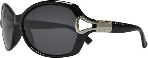 Vista 3 de Gafas de sol polarizadas de mariposa ovales con patillas de metal