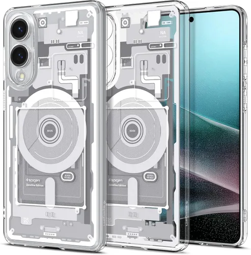 Vista 26 de Spigen Ultra Hybrid Metal Ring MagFit Diseñado para Funda Galaxy S24 Ultra (2024) [Protección de Grado Militar] Compatible con MagSafe - Blanco